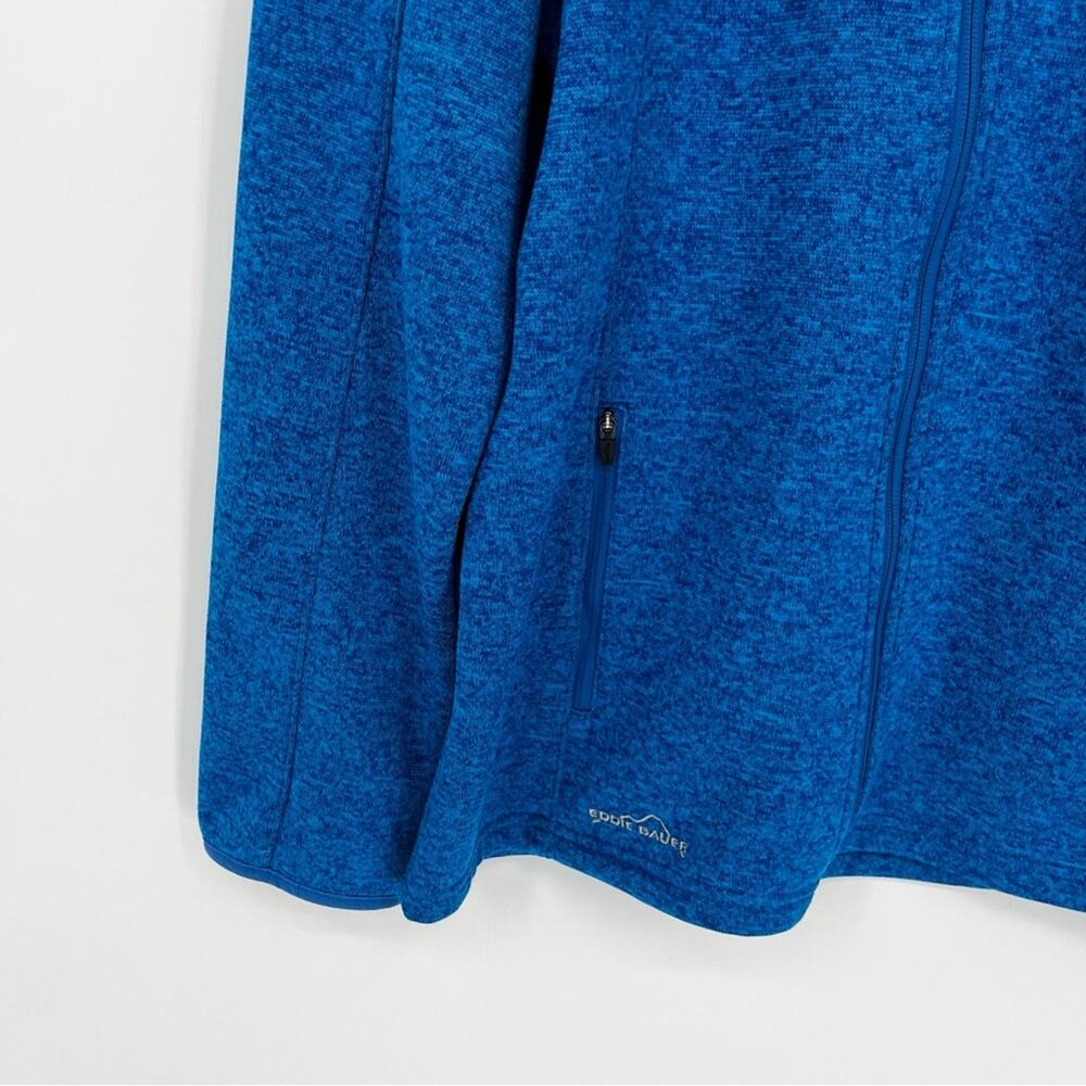 Eddie Bauer Fleece Lined Jacket Women Blue Full Zip Cozy - Size L - Picture 5 of 11